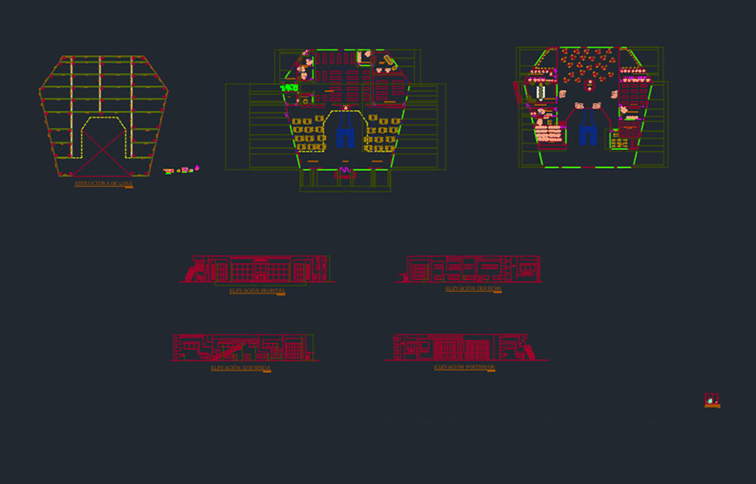 دانلود فایل اتوکد نقشه کامل کتابخانه عمومی با فرمت DWG برای نرم‌افزار AutoCAD | Public Library DWG Drawings Full
